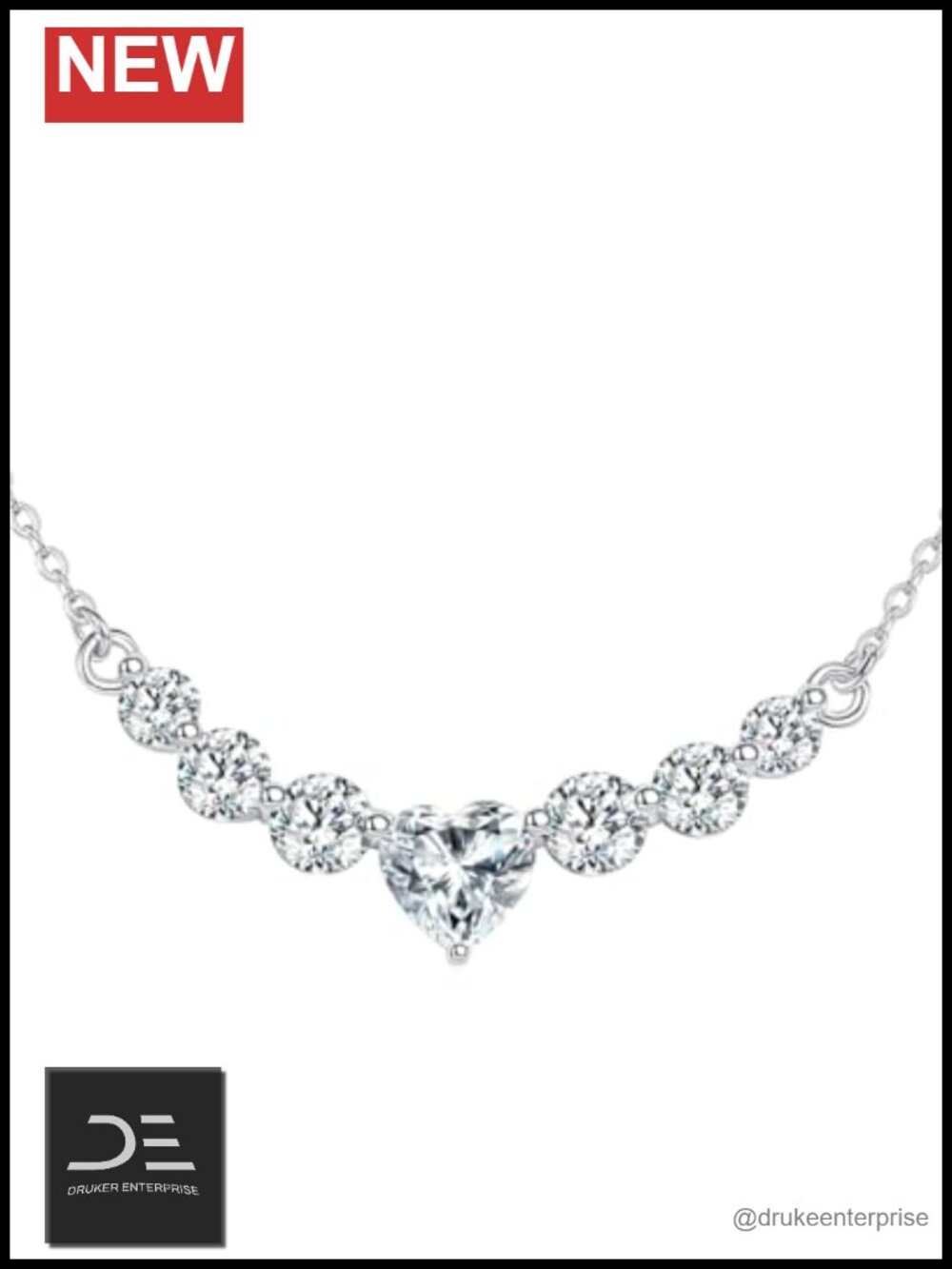 Moissanite Sterling Silver Pendant Necklace for Women